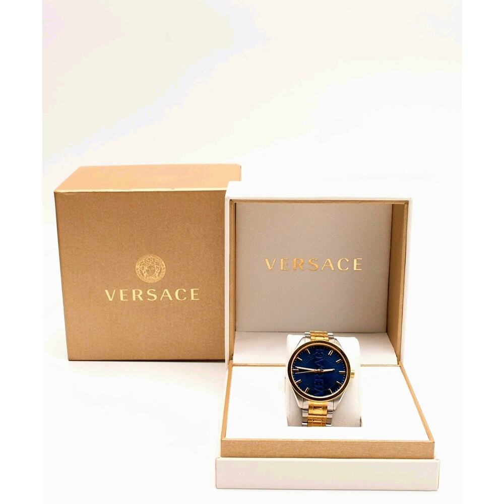 VERSACE V-Vertical Wristwatch Water Resistant 5ATM SWISS MADE Greca $985 RRP.